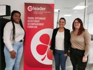 Océane AKELE, Julie FOUBERT, Anaïs OLIVIER de l'agence Leader Intérim