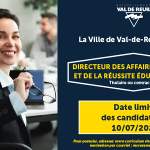 La Ville de Val-de-Reuil recrute un directeur des affaires scolaires et de la réussite éducative (F/H).