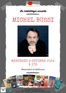 La médiathèque Le Corbusier accueille Michel Bussi, mercredi 9 octobre à 17h.