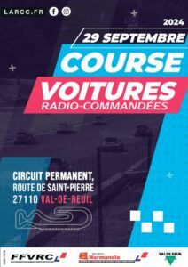 Course régionale de voitures radiocommandées, dimanche 29 septembre de 8h à 18h sur le circuit de l'ARCC, Route de Saint Pierre Val de Reuil.