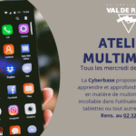 Tous les mercredis de 10h30 à 12h (hors vacances scolaires), la cyberbase Isaac Asimov propose des ateliers multimédia pour se familiariser avec les smartphones, tablettes numérique etc.. et leur utilisation.